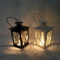 thumbnail image 4 of Metal Frame Tabletop Candle Lantern Holder Decorative Storm Lanterns Hanging Decorations For Wedding Festival Party Activities - Candle Not Included, 4 of 4