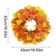 thumbnail image 3 of Fall Harvest Wreath for Front Door Artificial Maple Berry Wreath Thanksgiving Autumn Decor for Porch Wall Indoor Outdoor Hanging(Multicolor), 3 of 6