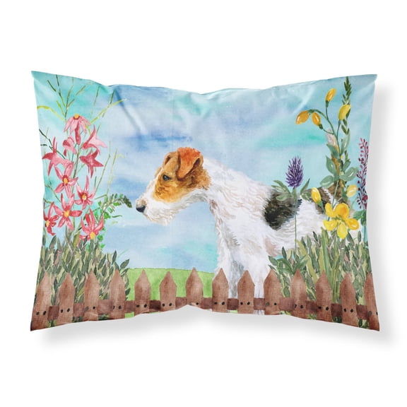 Fox Terrier Spring Fabric Standard Pillowcase