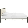 thumbnail image 2 of Modway Mia King Powder-coated Steel and Fabric Bed in Brown/Beige, 2 of 6