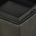 thumbnail image 6 of Weston Home Novella Storage Ottoman, Gray Faux Leather, 6 of 8