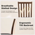 thumbnail image 5 of Giantex Wooden Dining Chairs Set of 2, Armless Chairs w/Faux Leather Upholstery, Brown, 5 of 6