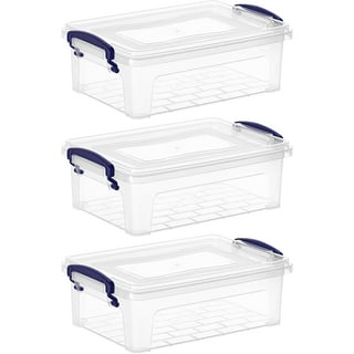 Clear Storage Boxes 3 Layer Compartments Stackable Multifunctional with Lid  and Handle Organiser Storage Case for Dorm Office White