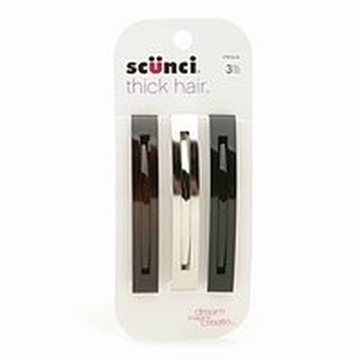 Scunci Thick Hair Barrettes 3 ea Scunci Thick Hair Barrettes 3 ea