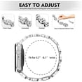 thumbnail image 4 of KOMI Diamond Metal Compatible with Apple Watch Bands 38mm 40mm 41mm 42mm 44mm 45mm 49mm for Women,Adjustable Apple Watch Band for iwatch Ultra/Ultra 2, Series 9/8/7/6/5/4/3/2/1/SE. (38/40/41mm, Silver, 4 of 6