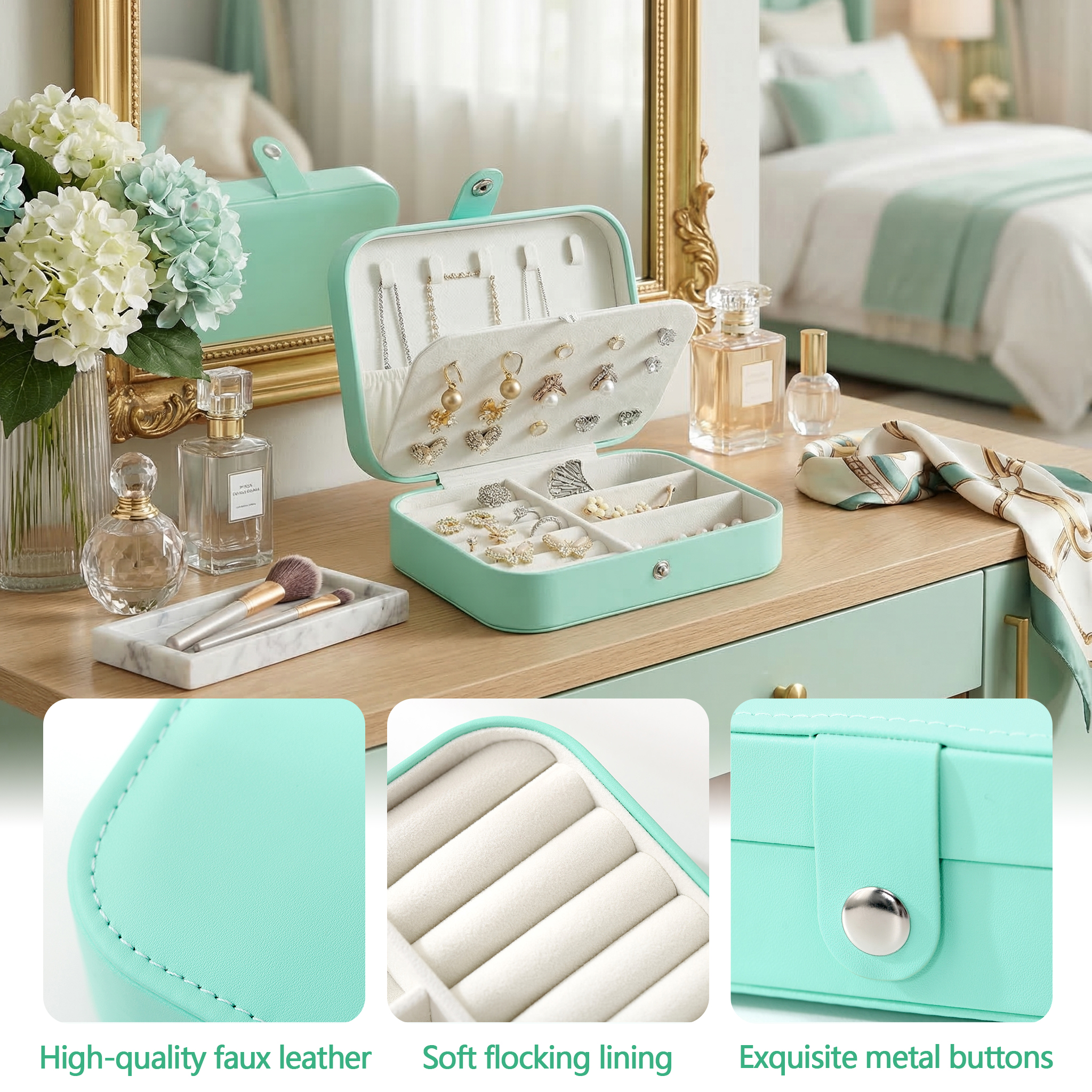 Casegrace Double-Layer Travel Jewelry Box photo 3