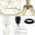 thumbnail image 2 of CJC 2 Pack Table Lamp 16" Modern Table Desk Lamp for Bedroom Living Room Hollowed Out Base, 2 of 10