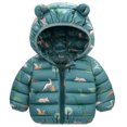 thumbnail image 2 of WIBACKER Baby Girls, Toddlers, and Boys' Lightweight Hooded Puffer Jacket Winter Coat Cartoons Outerwear, 2 of 6