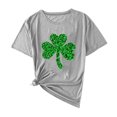 thumbnail image 5 of ShiShine Casual Round Neck Graphic Tees for Women St. Patrick's Day Printed Short Sleeve Holiday T-Shirt Tops, 5 of 5