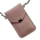 thumbnail image 3 of Bolso bandolera para mujer, bolso bandolera, cadena de piel sintética, pantalla táctil, bolsa de almacenamiento para teléfono, rosa claro Scienceny AP000967-01, 3 of 7