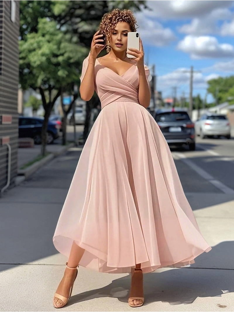 pink criss cross dress Jovani D5026 Lace Bodice Criss Cross Back Dress