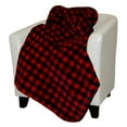 thumbnail image 1 of Denali Home Collection 16160450 Rouge Buffle Noir Check Microplush Throw, 1 of 1