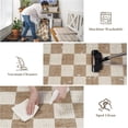 thumbnail image 5 of RUG ROBOT 6'x9' Area Rugs for Living Room, Washable Non-Slip Checkered Rugs for Bedroom, Dining Room, Soft Low-Pile Classic Farmhouse Geometric Indoor Large Accent Carpet, Brown, 5 of 10