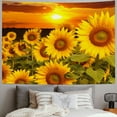 thumbnail image 2 of Shiartex Sunflowers Wall Tapestry, Sunflower Field in The Sunset Tapestry Wall Hanging Yellow Floral Tapestry for Bedroom Living Room Dorm 50x40inch, 2 of 6