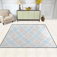 thumbnail image 3 of Coolnut 80 x 58 inches Lightweight Soft Area Rug Mat Indoor Floor Rugs Home Decoration for Kids Room Living Room Pastel Tartan Plaid, 3 of 6