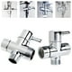 thumbnail image 3 of Adaptador en T, 3 Vías, Cabezal de , Válvula de Cierre, 2,5 Cm, 2 Cm, Latón , Baño, Inodoro, Bidé, Rociador, Interruptor, Desviador, Cromo Zulema Ducha Válvula Mezclador, 3 of 7