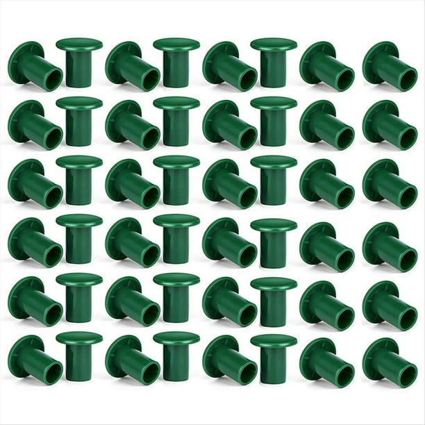 48 Tapas de Seguridad para Cañas de Jardín, Protectores de Ojos de Bambú para Soporte de Plantas de Jardín y Granja.