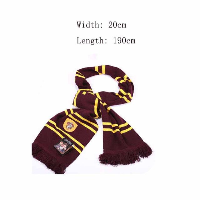 Gorro de Cosplay de Halloween, Escuela mágica, pañuelo para el cuello, Ravenclaw, Slytherin, Hufflepuff, Invierno