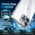 thumbnail image 5 of Crystal Clear Case for iPhone 12 Pro Max, [Not Yellowing] [Camera Protection] [Military Grade Drop Tested] Transparent Shockproof Protective Phone Case Soft Silicone Slim Cover, 6.7", Silver, 5 of 18
