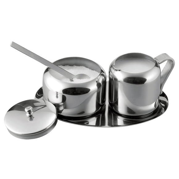 Juego de crema y azúcar Cuisinox de acero inoxidable, 5 piezas
