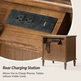 thumbnail image 5 of Farmhouse Wooden 2-Drawer End Table with USB Charging Station Storage for Living Room, Sofa, Accent Chair or Recliner Walnut, 5 of 9