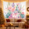 thumbnail image 3 of Cactus and Succulent Bouquet in Watercolor, Romantic Watercolor Style for Plant Lovers, Floral Wall Art, Housewarming Gift Tapestry Wall Hanging for Bedroom and Living Room, 3 of 7