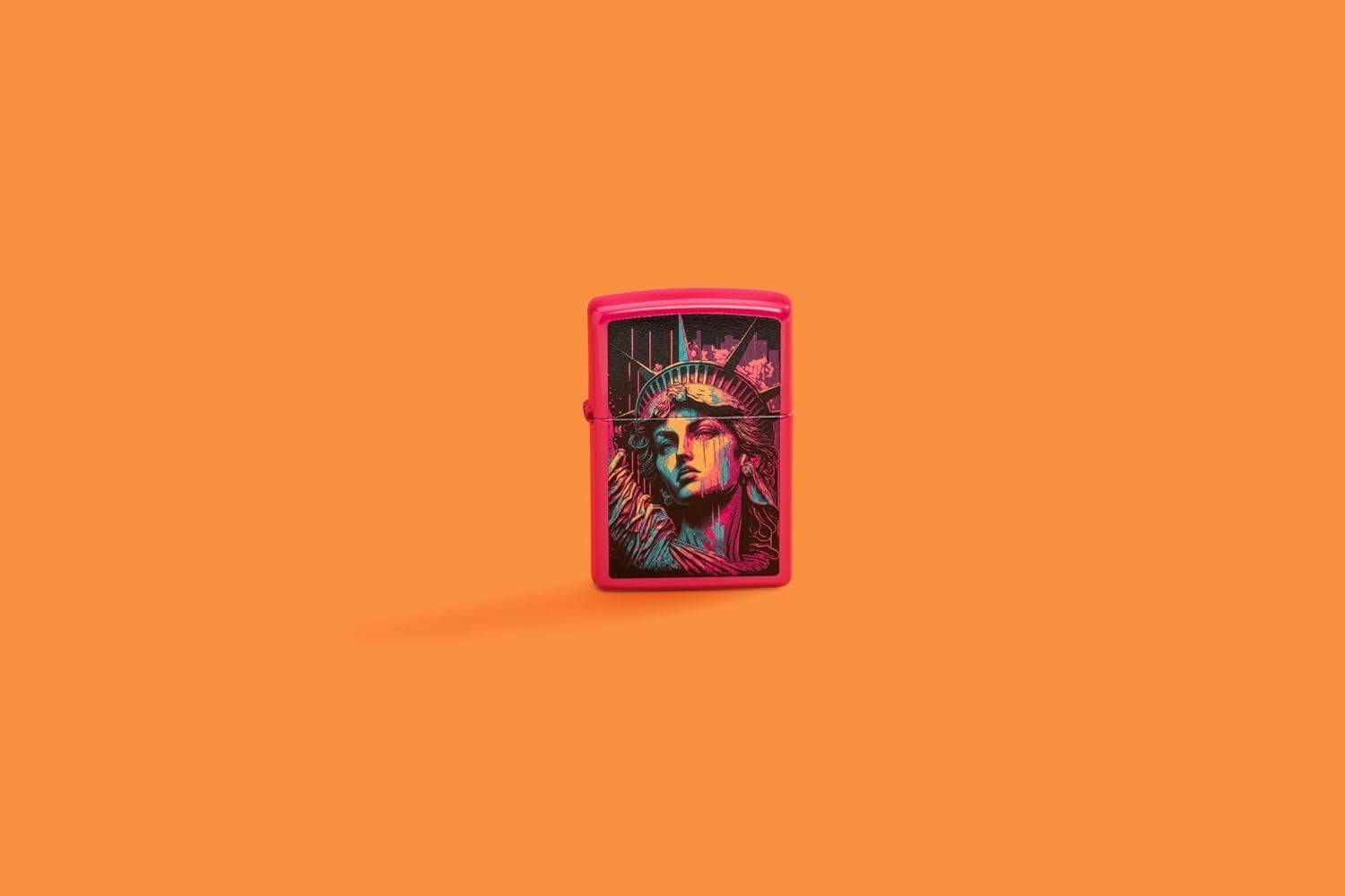 Zippo Lighter - Custom Message Engrave Retro Statue of Liberty Frequency 48916