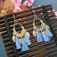 thumbnail image 6 of AYYUFE 1 Pair Hook Earrings Leafs Tassels Jewelry Vintage Long Lasting Drop Earrings for Daily Wear Alloy Multi-color, 6 of 8
