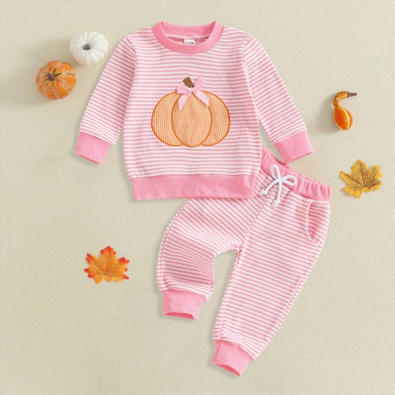 Boys and Girls Pajamas Set Fall Winter Tops and Pants Toddler Cotton Pjs for 6-12 Months 12-24 Months 2T 3T 4T 5T 6T 7T Children Pink,2-3 Years