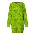 thumbnail image 3 of Vestidos Florales Para Mujer Vestido Casual de Manga Larga Con Cuello Redondo y Estampado Navideño de Moda de Otoño E Invierno Para Mujer, 3 of 3