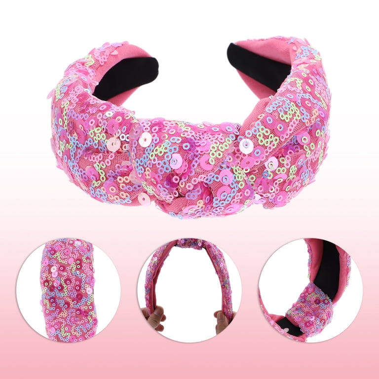 Sequin Headband for Women Rainbow Knotted Hair Bands  display picture 3