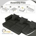 thumbnail image 2 of CKEASEAN Modern Oversized Modular Sectional Sofa, 170.08" L Shaped Couch with Deep Seat, Convertible Upholstered Boneless Couch for Living Room, Sparkling Chenille, No Assembly Required, 2 of 9