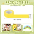 thumbnail image 2 of Uxcell Masking Tape, Color Code Labeling Painters Tape for Arts Crafts Wall Painting Science Lab Organizing Yellow 1 Inch x 14 Yards, 2 of 7