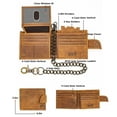 thumbnail image 3 of RFID safe Leather Bi-fold Chain Wallet for Men 18' Inch Stainless Biker Chain Rustic Brown Flip up Thumb ID Loop Closer, 3 of 7