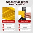 thumbnail image 6 of AUHUP 4-Tier Garage Storage Shelves 5000LBS Heavy Duty Metal Shelving 60" W Shelving Unit for Warehouse,Basement Industrial,Commercial Utility Rack Shelf, 70"H x 60"W x 24"D, Black&Yellow, 6 of 10