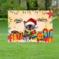 thumbnail image 2 of Merry Christmas Santa Siamese Scarf Twinkling Lights Xmas Holiday Yard Sign Cat Lover Kitten Owner Gifts Outdoor Home Lawn Garden Porch Decor - 00022, 2 of 5