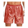 thumbnail image 2 of Aislor Mens Shiny Elastic Waistband Boxer Shorts Loose Fit For Casual Daily Beach Wear Hot Pink XL, 2 of 7