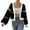 Black, variant on Baqcunre Womens Cardigan European And American Spring And Autumn And Winter Ladies Loose Purse Knitted Cardigan 2023 New Out Of The Ware Sweater Jacket Crop Tops Fall Outfits Black L