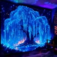 thumbnail image 3 of Simpkeely Blacklight Tree of Life Tapestry - UV Reactive Neon Willow & Galaxy Starry Night Wall Hanging, Mystical Aesthetic Wall Art for Bedroom, Living Room & Party Decor - 51.2" x 59.1", 3 of 7