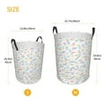 thumbnail image 5 of LNWH Laundry Basket, Small Colored Squares Pattern Foldable Laundry Hamper With Handles Waterproof, Medium Size, 5 of 8