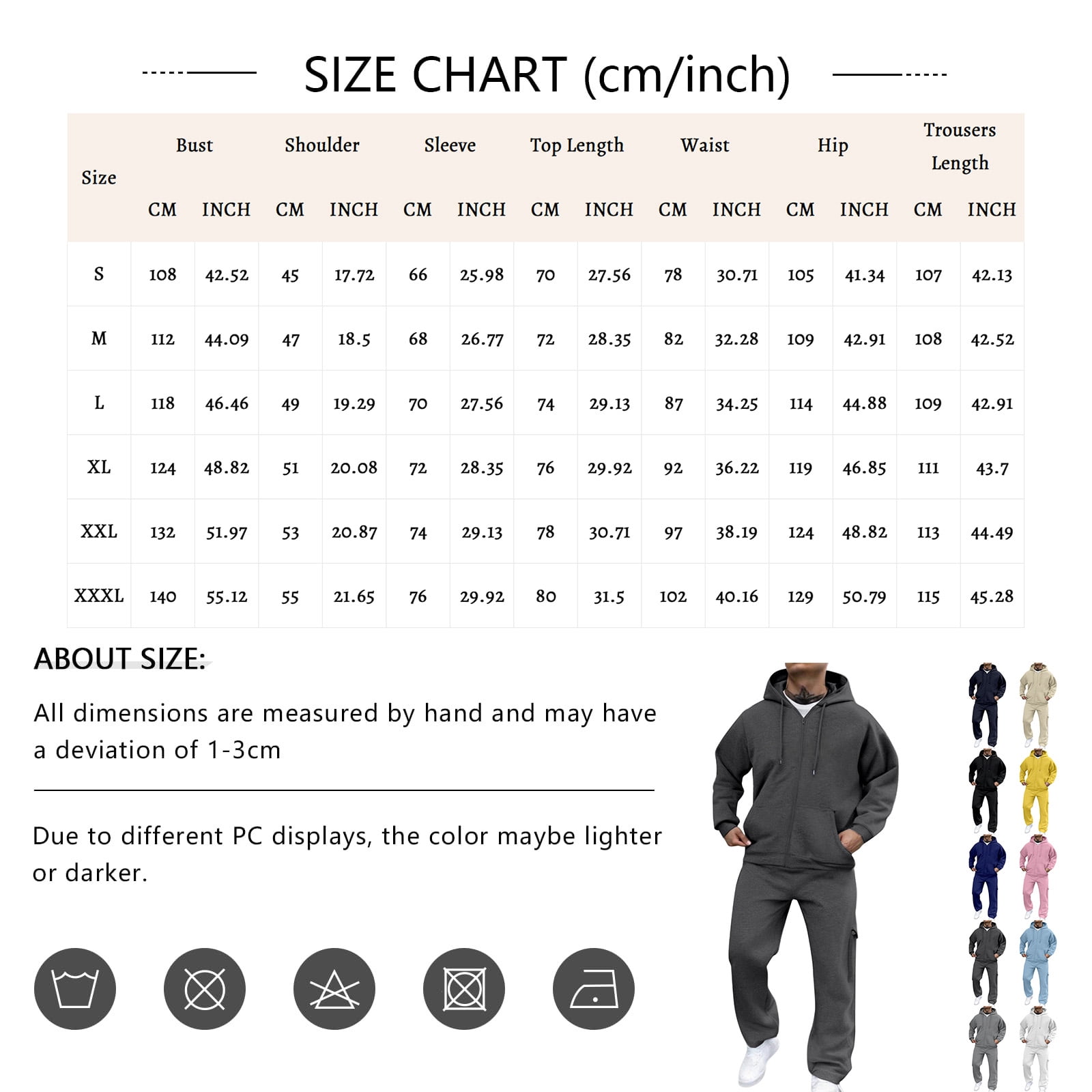 Dwelliawo Men's Tracksuit 2 Piece Hoodie and Sweatpants Solid Color Zipper Fleece Pullover Hoodies Jogging Athletic Pant Set Sweat Winter Suit with Pockets Blue 2XL