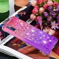 thumbnail image 4 of case for Samsung Galaxy A02 Case for Women,Samsung Galaxy M02 Creativity Clear Gradient Quicksand Glitter Flowing Liquid Floating Case Bling Diamond Sparkle Cover for Galaxy A02 JB Pink Mauve, 4 of 14