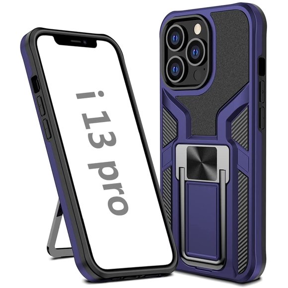 iPhone 13 Pro Case, Designed for iPhone 13Pro Phone Cases with Magnetic Grip Ring Holder, Stand Kickstand Heavy Duty