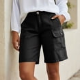 thumbnail image 2 of ABATAB Cargo Shorts for Women Lightweight Casual Chino Shorts High Waist Summer Multi Pockets Shorts Loose Fit Clothes, 2 of 6