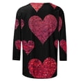 thumbnail image 4 of Aqestyerly T-Shirt Imprimé Mode pour Femmes, Manches 3/4, Col Rond, Décontracté, 4 of 5