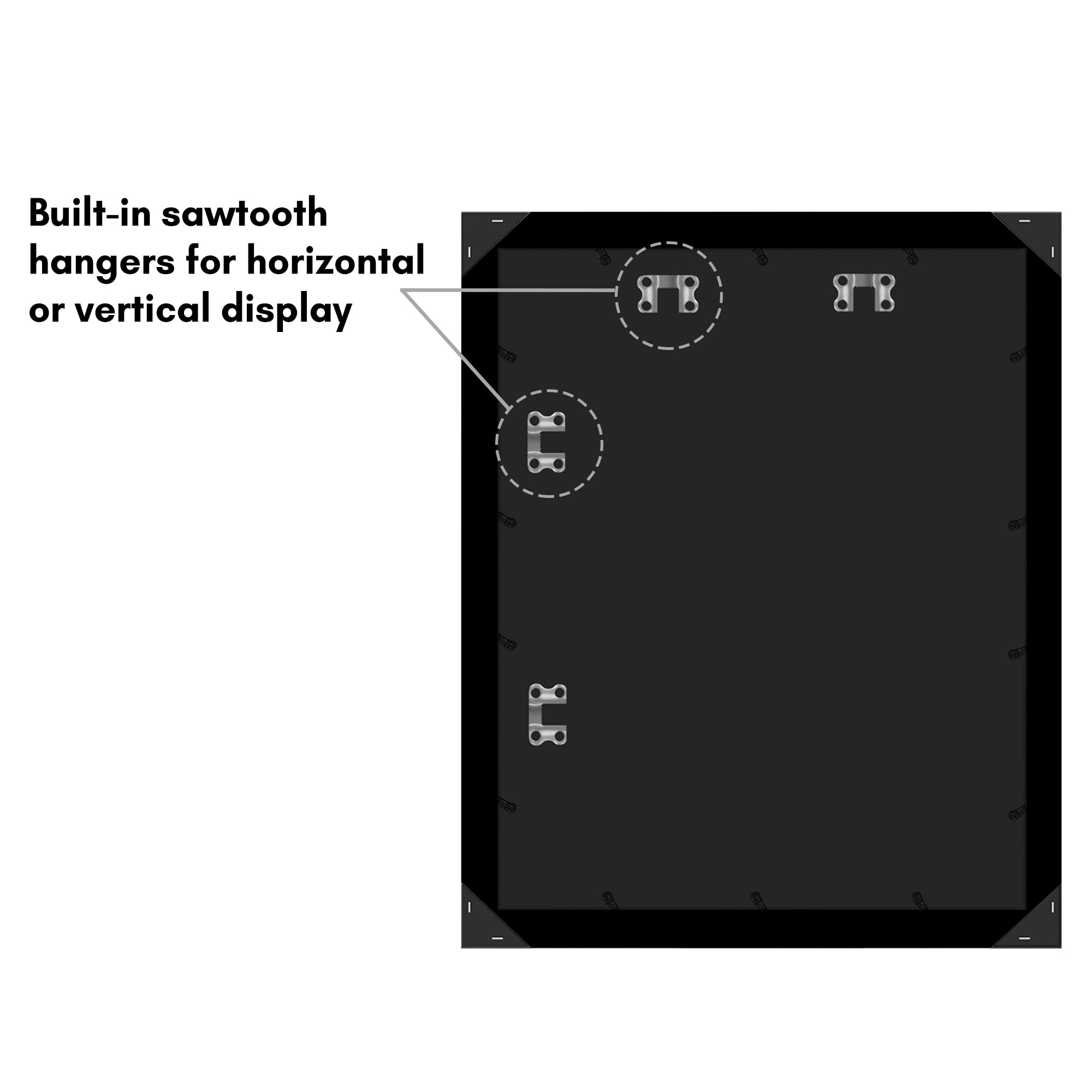 Americanflat 16x20 Picture Frame with Polished Plexiglass Wide Photo Frames Vertical Horizontal Epic - Black