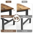thumbnail image 5 of JOZ 3-Piece Bar Table Set with 2 Stools, 47.2” Rectangular Pub Table with Sturdy Metal Frame, Rustic Brown, Space-Saving Dining Set for Kitchen, Living Room, Small Space, 5 of 9