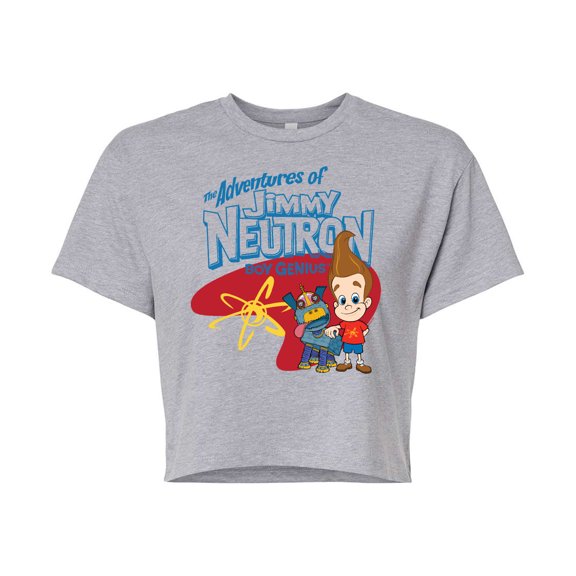 Jimmy Neutron - Adventures of Jimmy Neutron - Juniors Cropped Cotton Blend T-Shirt