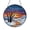 Acrylic 3.5 Inch, variant on Stained Glass Winter Forest Window Panel Pathway Scene with Sunset Colors Decorative Glass Art for Home Window Hanging