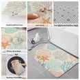 thumbnail image 6 of Coastal Turquoise Bath Mat 3 Piece Bathroom Rug Set, Ocean Coral Starfish Shell Modern Sea Non Slip Bath Rug Contour Mat and Toilet Lid Cover, Absorbent Shower Mats Soft Bath Rugs and Mats Sets, 6 of 8
